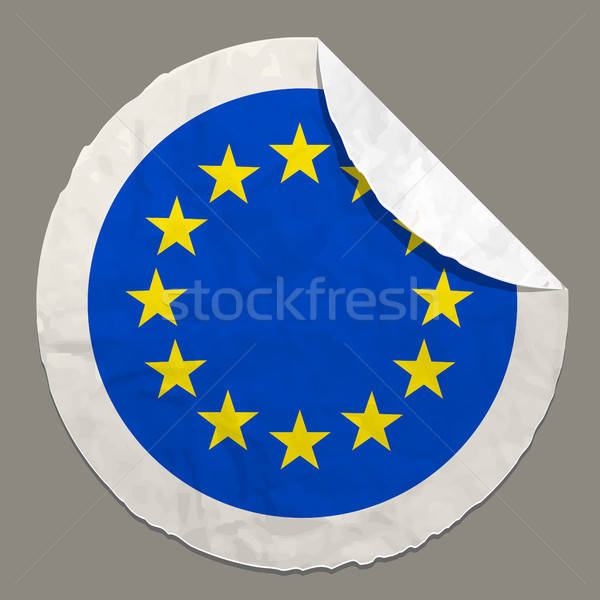 Européenne pavillon papier étiquette concepts symbole [[stock_photo]] © ayaxmr