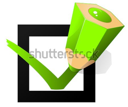 Green check box with check mark Stock photo © ayaxmr