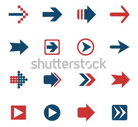 arrow icon set Stock photo © ayaxmr