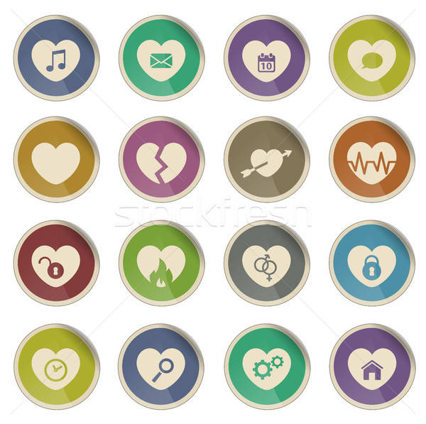 Heart simply icons Stock photo © ayaxmr