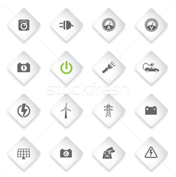 электроэнергии просто иконки символ веб-иконы пользователь Сток-фото © ayaxmr