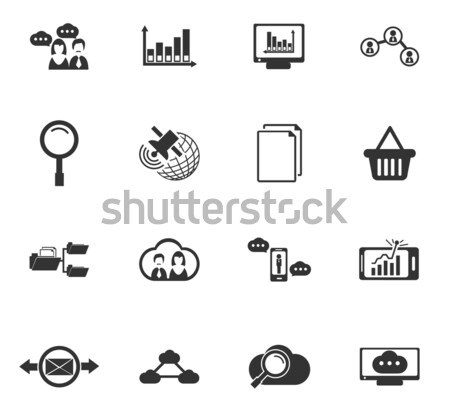 Data analytic and social network icons Stock photo © ayaxmr