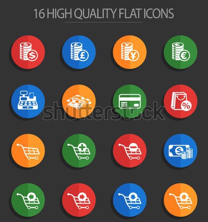 Insurance icons set Stock photo © ayaxmr