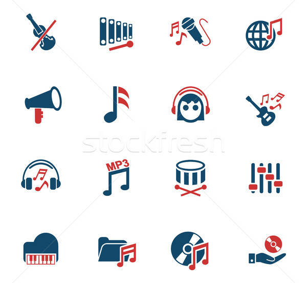 Stock foto: Musik · Web-Icons · Benutzer · Schnittstelle · Design