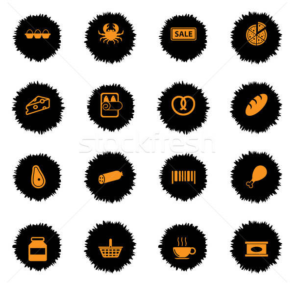 Comestibles simplemente iconos vector web usuario Foto stock © ayaxmr