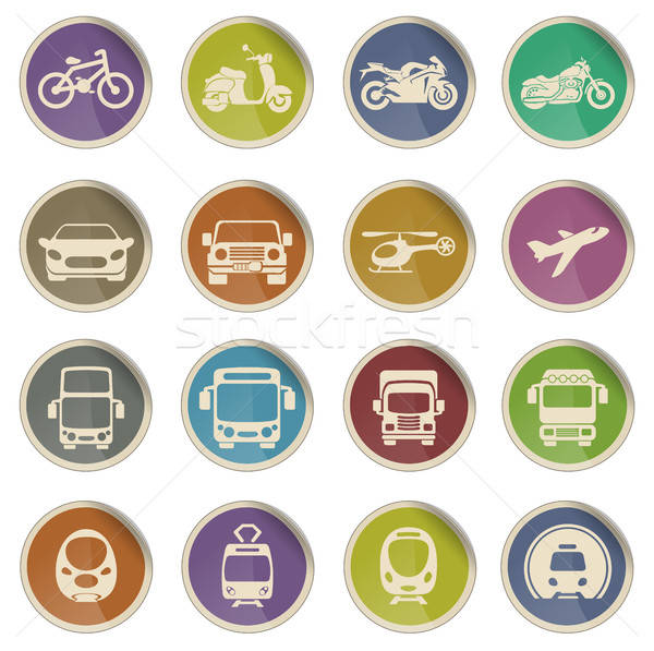 Transport mode icons Stock photo © ayaxmr