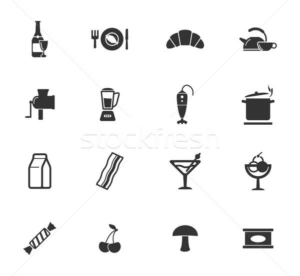 Food and kitchen simply icons Stock photo © ayaxmr