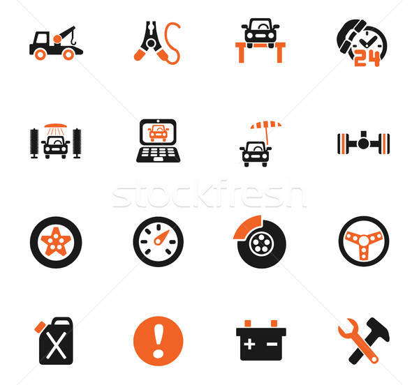 car service icon set Stock photo © ayaxmr