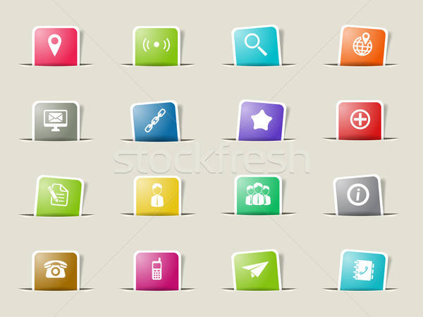 Contacts simply icons Stock photo © ayaxmr