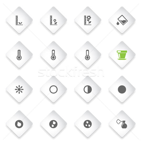 Plant Growing Icons set Stock photo © ayaxmr