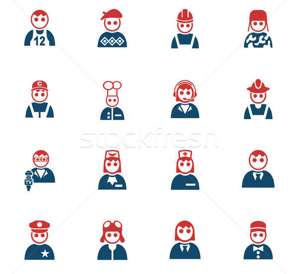 occupation icon set Stock photo © ayaxmr