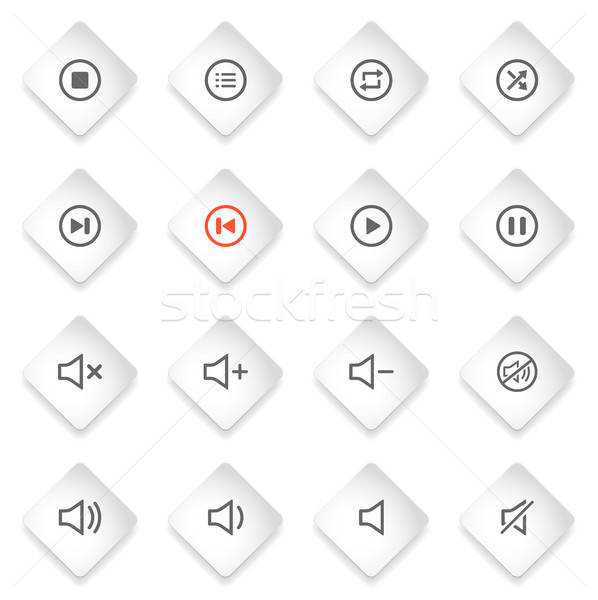 Media player icons Stock photo © ayaxmr