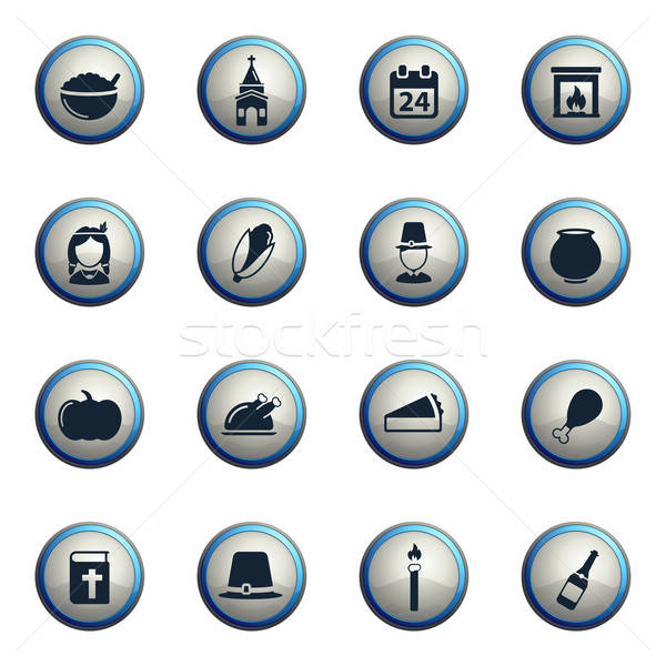 Stock photo: Thanksgiving simply icons