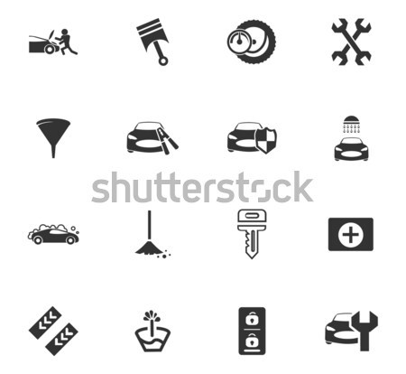 Car shop icons set Stock photo © ayaxmr