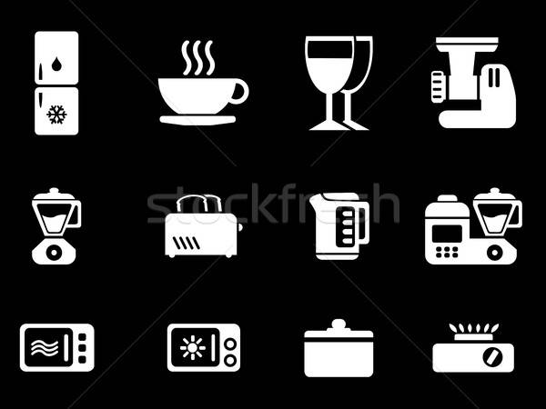 Kitchen Utensils Icon Set Stock photo © ayaxmr