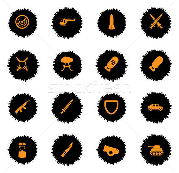 Stock photo: Military simply icons