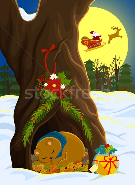 Foto stock: Natal · floresta · adormecido · tenha · apresentar