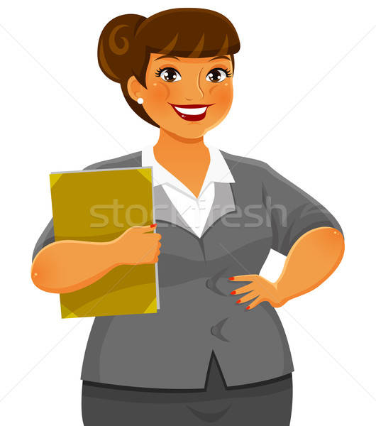 curvy business woman Stock photo © ayelet_keshet