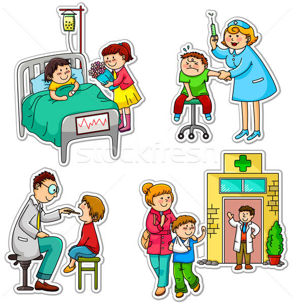 Egészségügy gyerekek különböző egészség gyógyszer lány Stock fotó © ayelet_keshet