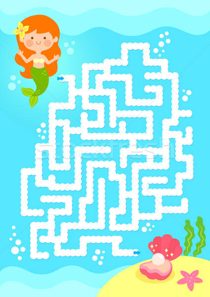 mermaid maze game Stock photo © ayelet_keshet