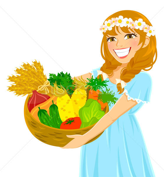 girl with vegetables Stock photo © ayelet_keshet