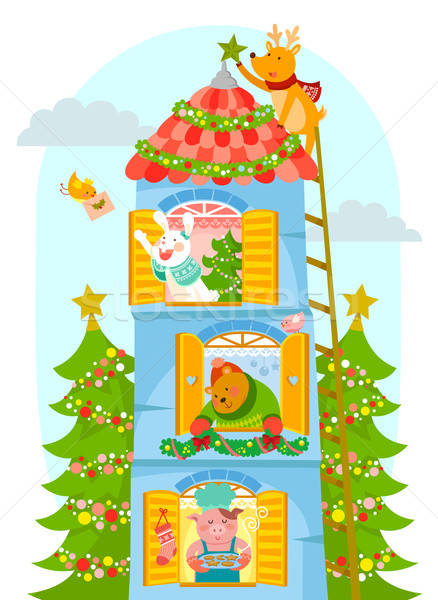animals enjoying Christmas Stock photo © ayelet_keshet