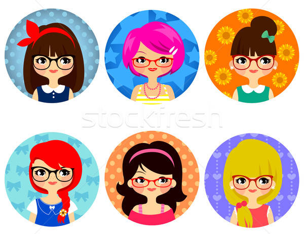 girls with glasses Stock photo © ayelet_keshet