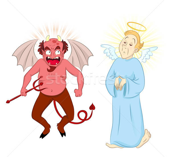 devil and angel Stock photo © ayelet_keshet