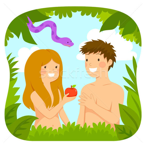 Cartoon Adam and Eve Stock photo © ayelet_keshet