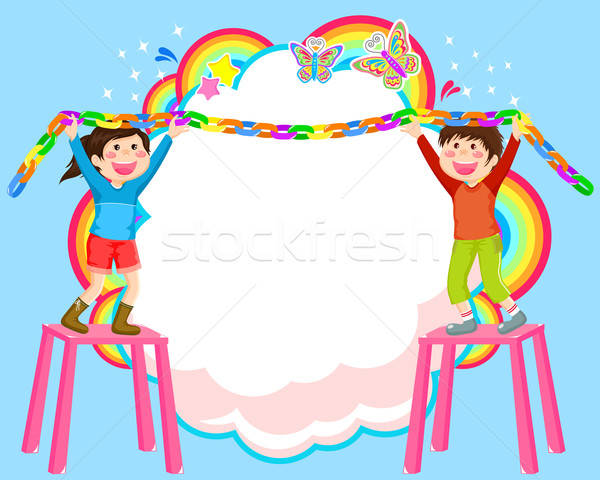 decorating kids Stock photo © ayelet_keshet