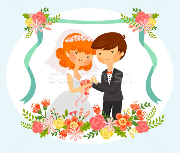 bride and groom Stock photo © ayelet_keshet
