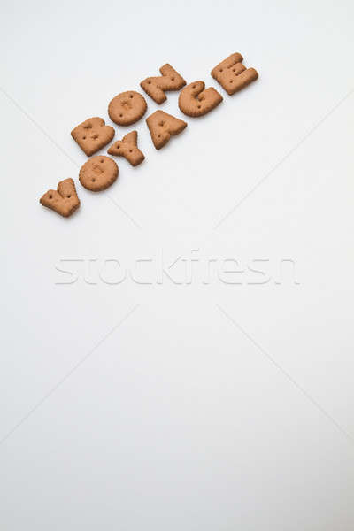 Utazás kifejezés barna kekszek egyezség fehér Stock fotó © azamshah72