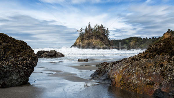 Strand landschap noordelijk water achtergrond Stockfoto © Backyard-Photography