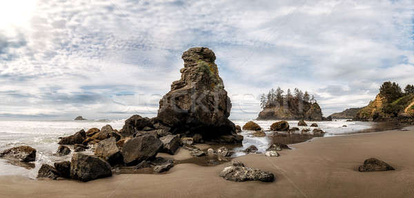 Strand landschap noordelijk water achtergrond Stockfoto © Backyard-Photography