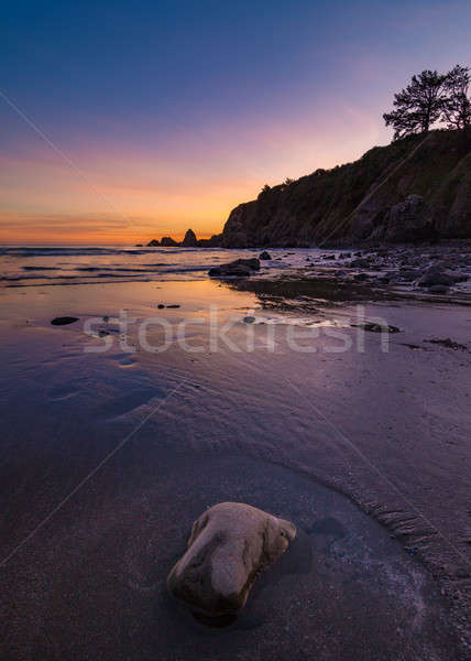 Zonsondergang noordwesten strand kleur landschap foto Stockfoto © Backyard-Photography