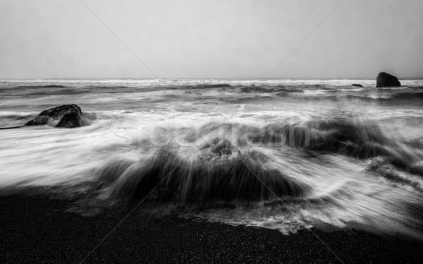 Zły ocean czarno białe wody słońce charakter Zdjęcia stock © Backyard-Photography