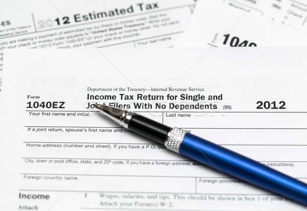 USA Steuer Form Jahr 2012 einzelne Stock foto © backyardproductions
