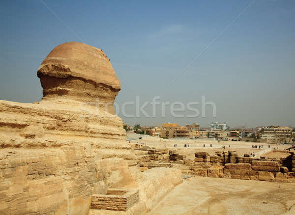 Piramidy w Gizie Egipt widoku giza Kair niebo Zdjęcia stock © backyardproductions