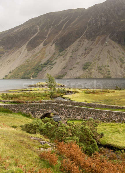 Kő híd folyó ősi fut Lake District Stock fotó © backyardproductions