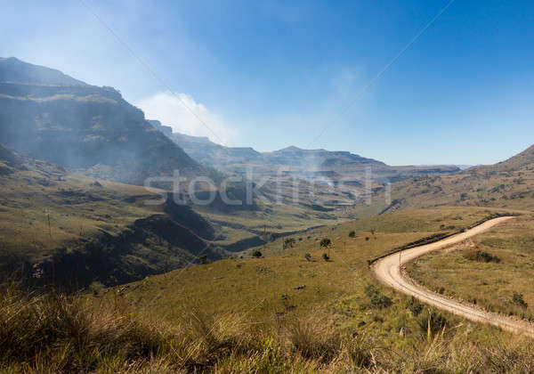 Lesotho vallée route montagnes Afrique du Sud [[stock_photo]] © backyardproductions