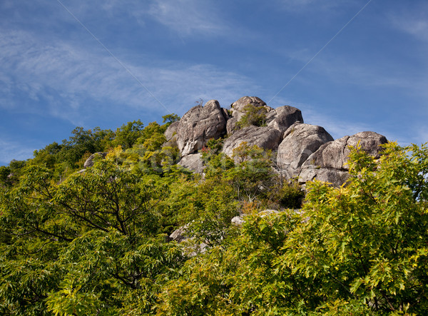 Rocas edad trapo Virginia cielo árboles Foto stock © backyardproductions
