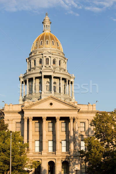 Gold covered dome of State Capitol Denver Stock photo © backyardproductions