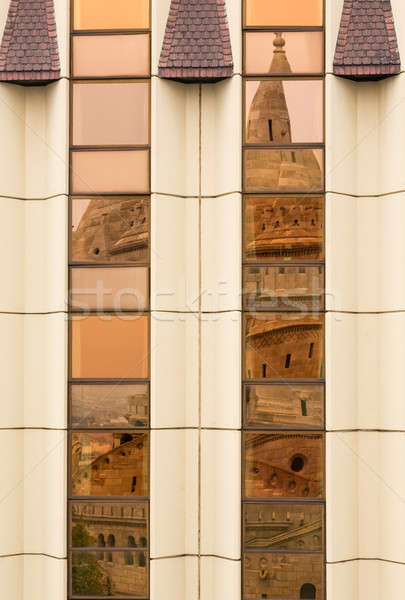 Turret in front of Hilton Hotel Castle Hill Budapest Stock photo © backyardproductions