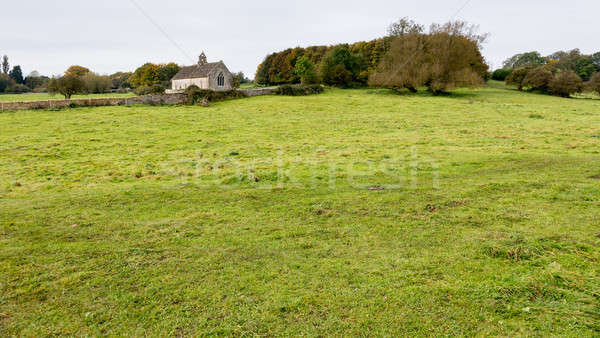 Foto stock: Igreja · oxfordshire · céu · fazenda