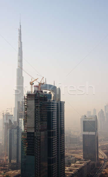 Cityscape Dubai şehir gökdelen bloklar burj Stok fotoğraf © backyardproductions