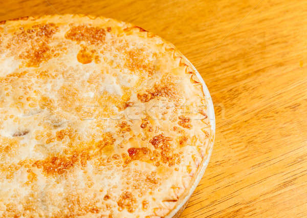 Home made apple pie on wooden table Stock photo © backyardproductions