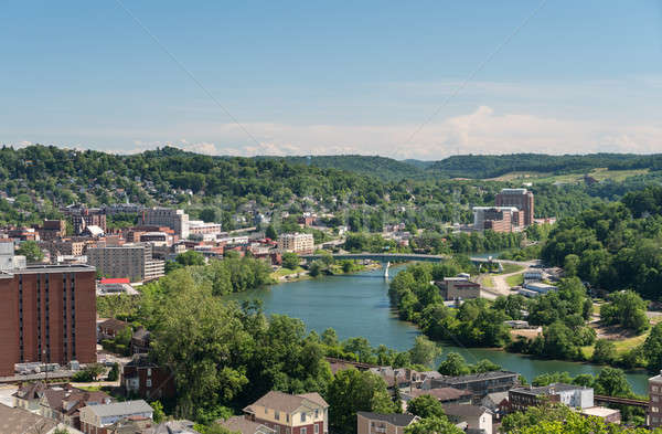 Overview of City of Morgantown WV Stock photo © backyardproductions