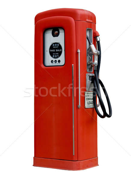 Alten alten Benzin pumpen isoliert Isolierung Stock foto © backyardproductions