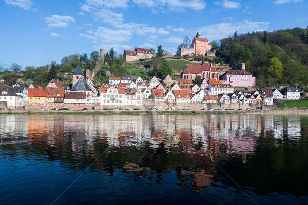 Város Németország ősi falu kerület bankok Stock fotó © backyardproductions