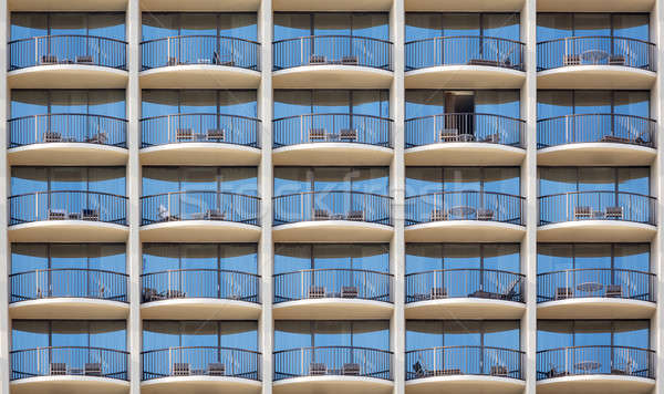 Pattern of hotel room balconies  Stock photo © backyardproductions